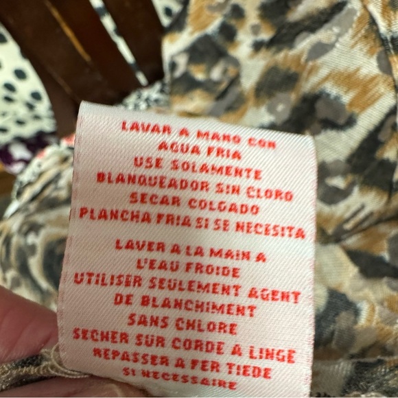 Ruby Rd. Animal Print/burnout Material/Mandarin Collar/3/4 Sleeve Blouse Sz 12P - Picture 9 of 9